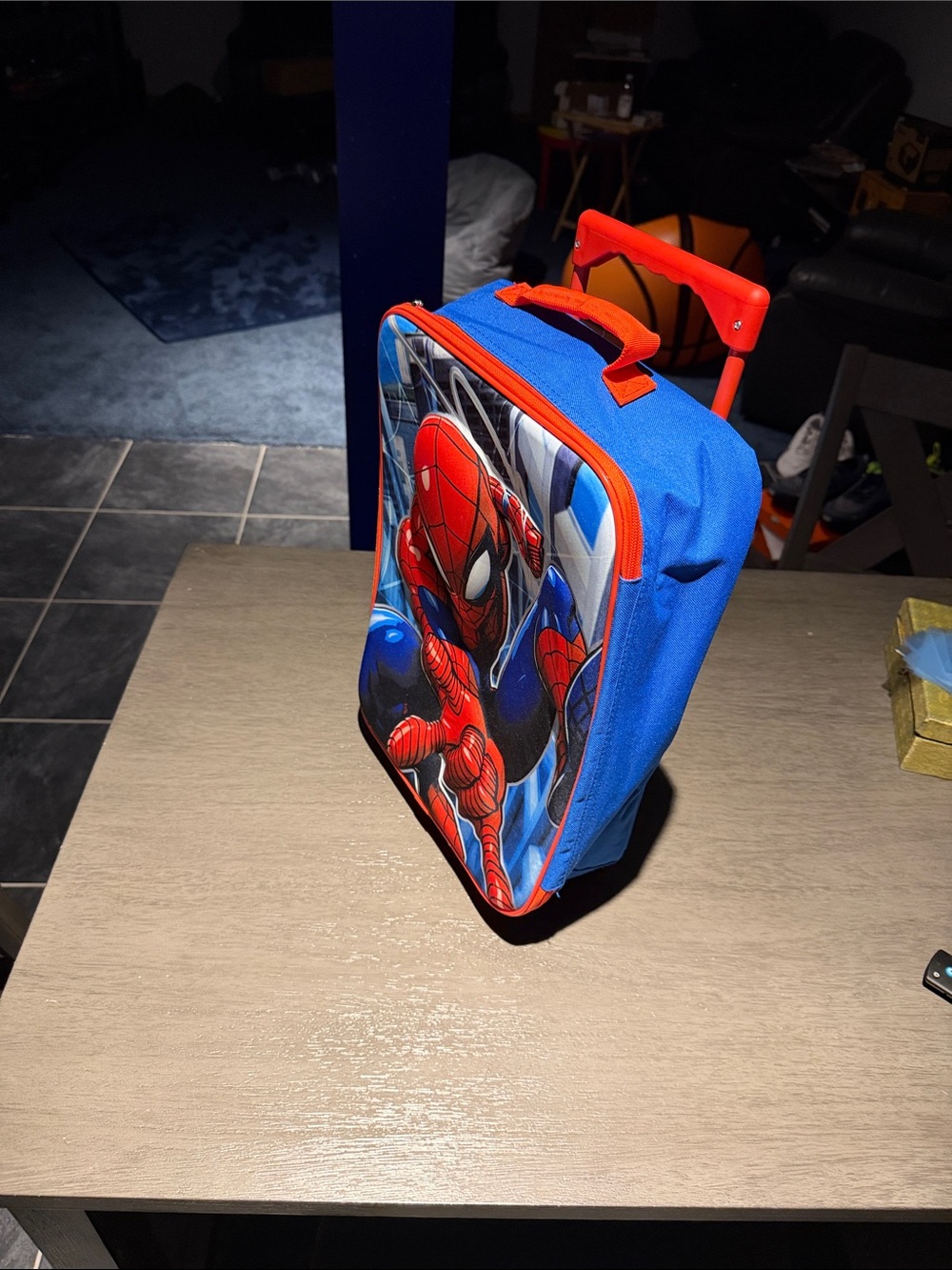 Spider-Man Kids Rolling Suit Case- Blue & Red